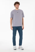 Men's Comfort Fit Crew Neck Grey T-Shirt
