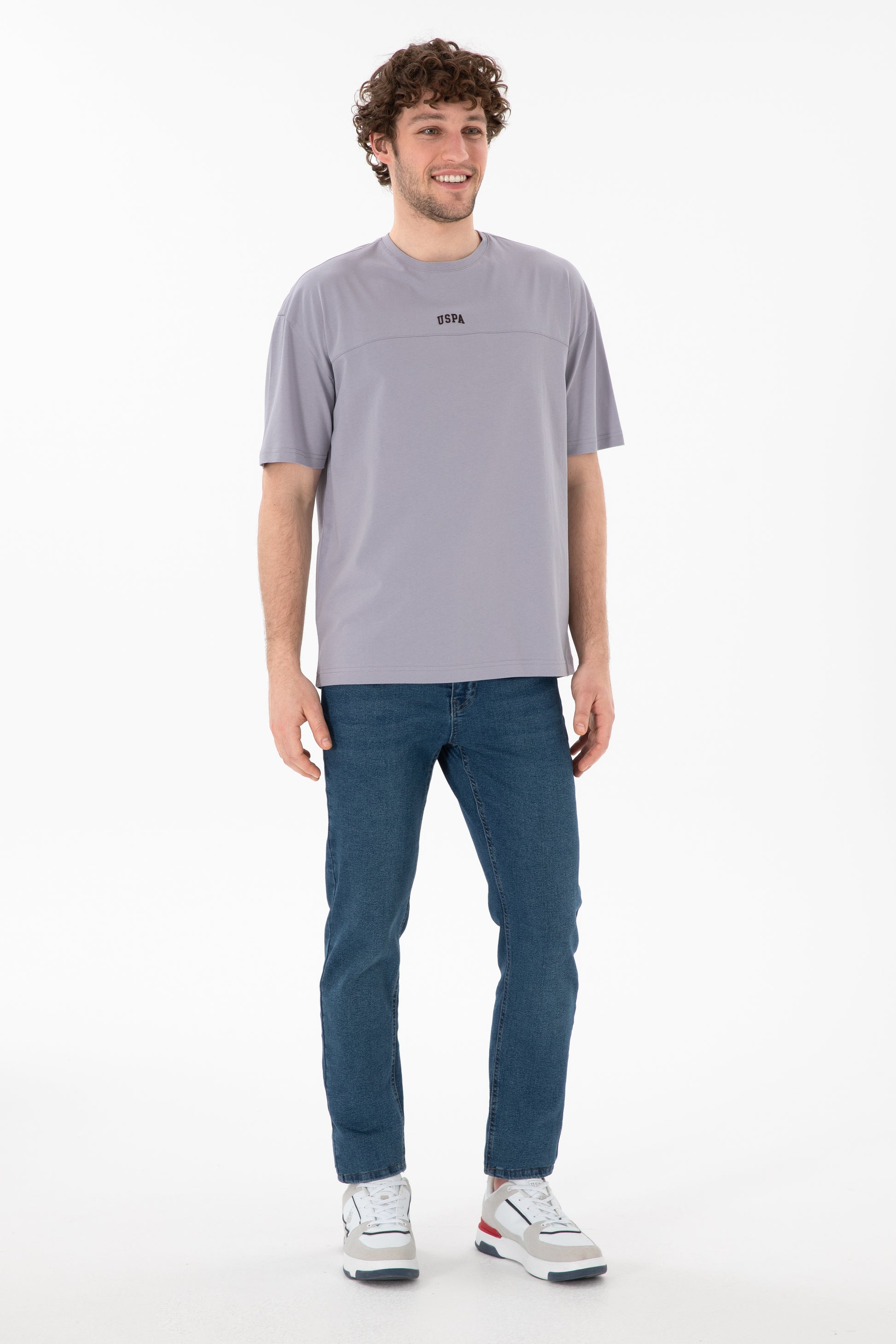 Men's Comfort Fit Crew Neck Grey T-Shirt