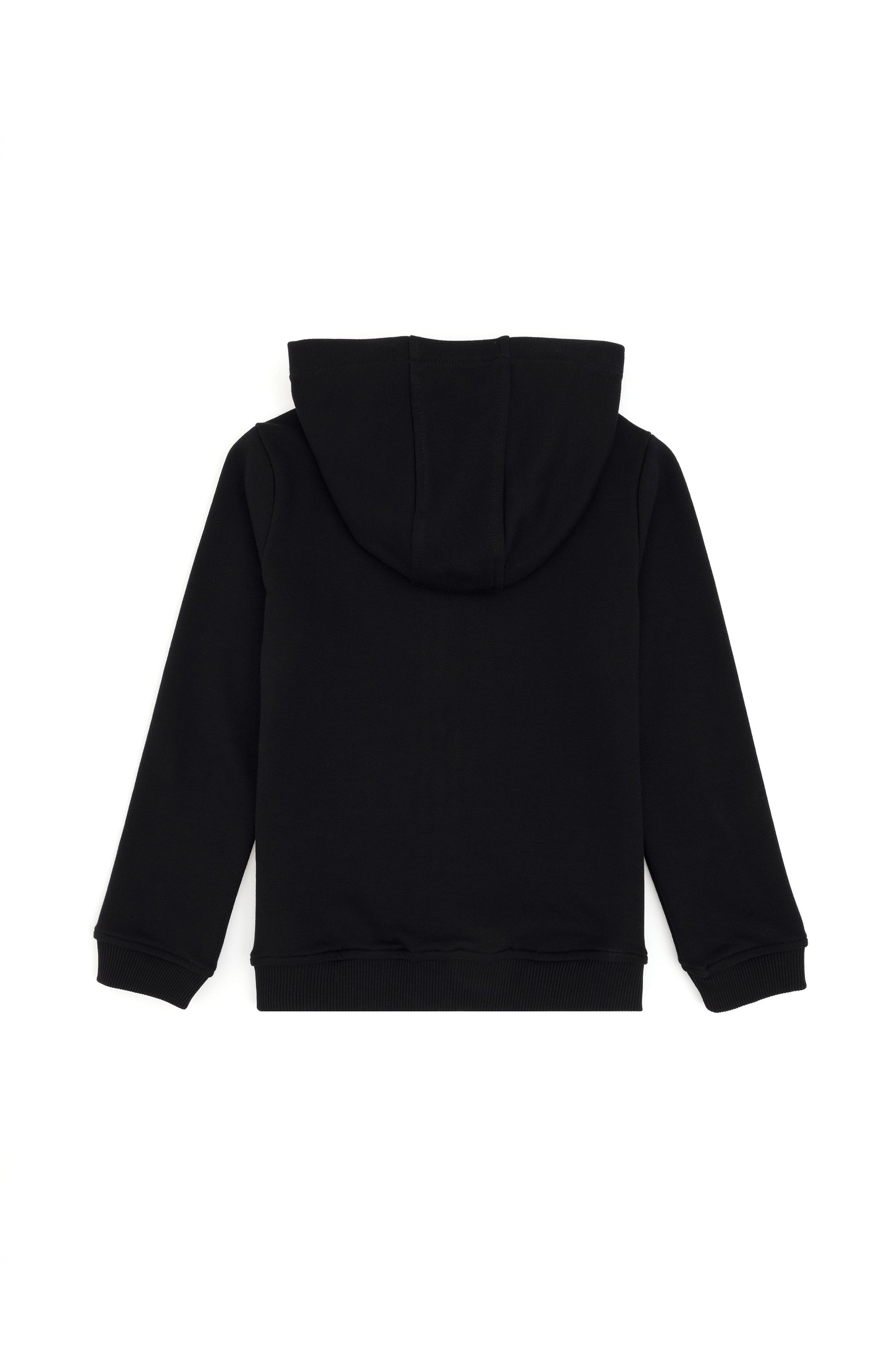 Boy's Black Basic Zipper Sweatshirt