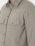 Light Khaki Slim Fit Jean Shirt