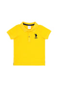 Boy Baby Yellow Basic Polo Neck T-Shirt