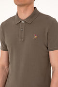 Men's Slim Fit Polo Neck Mink Basic T-Shirt