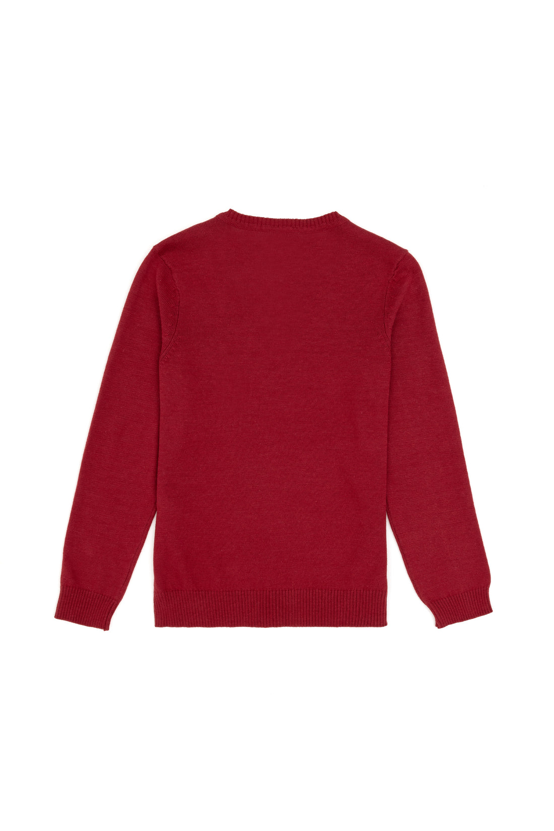 Girls' Cherry V Neck Basic Sweater