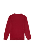 Girls' Cherry V Neck Basic Sweater