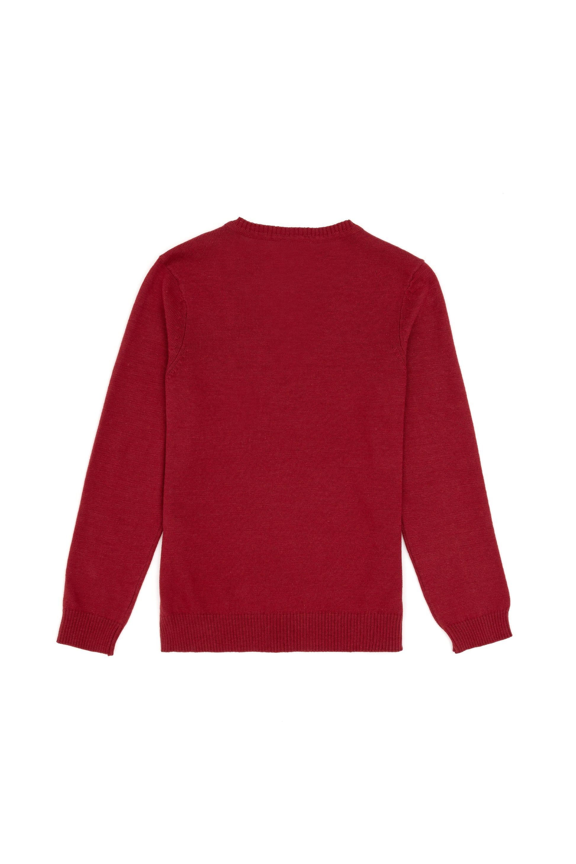 Girls' Cherry V Neck Basic Sweater