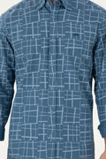 Men's Light Blue Long Sleeve Shirt