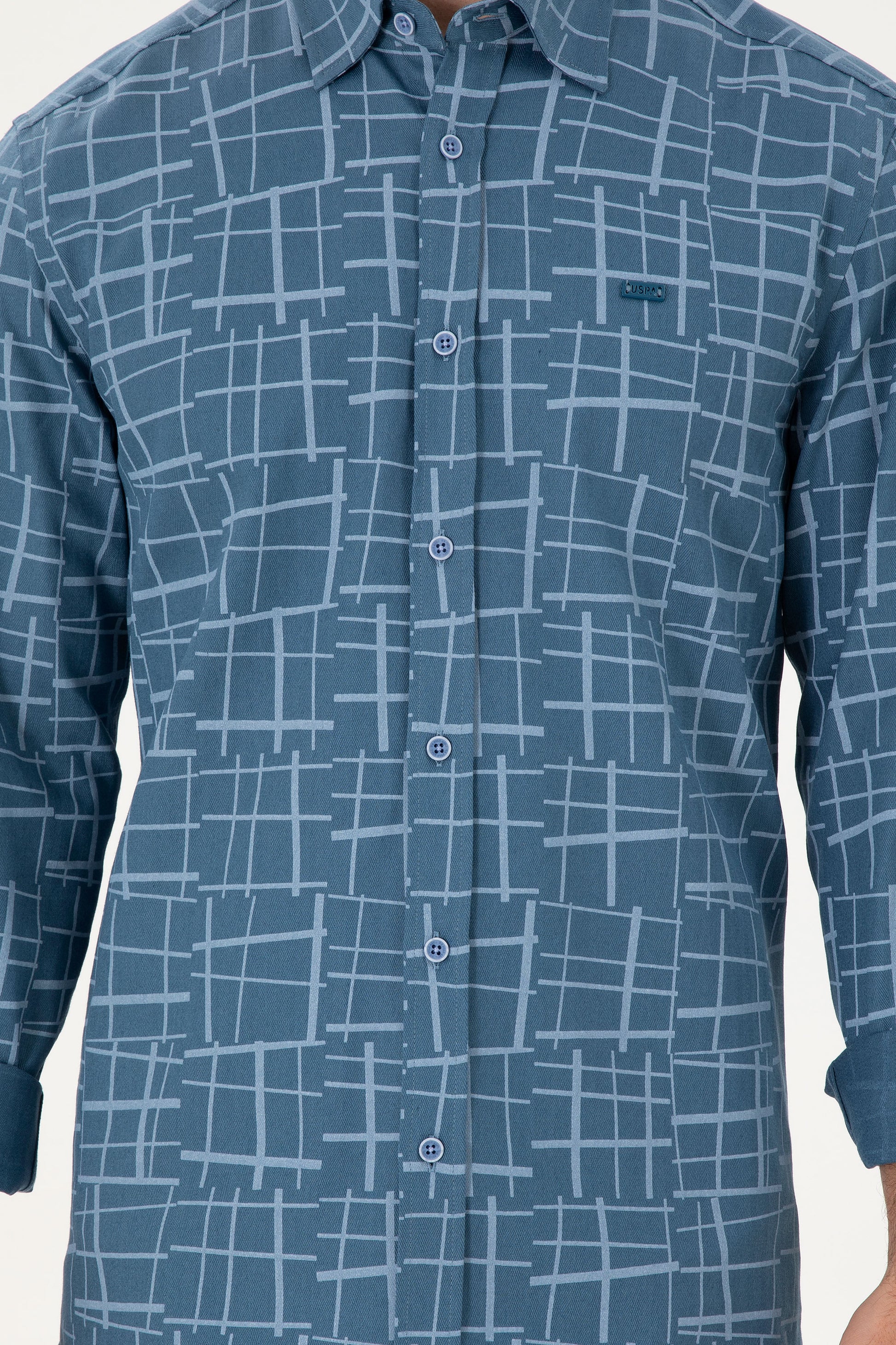 Men's Light Blue Long Sleeve Shirt