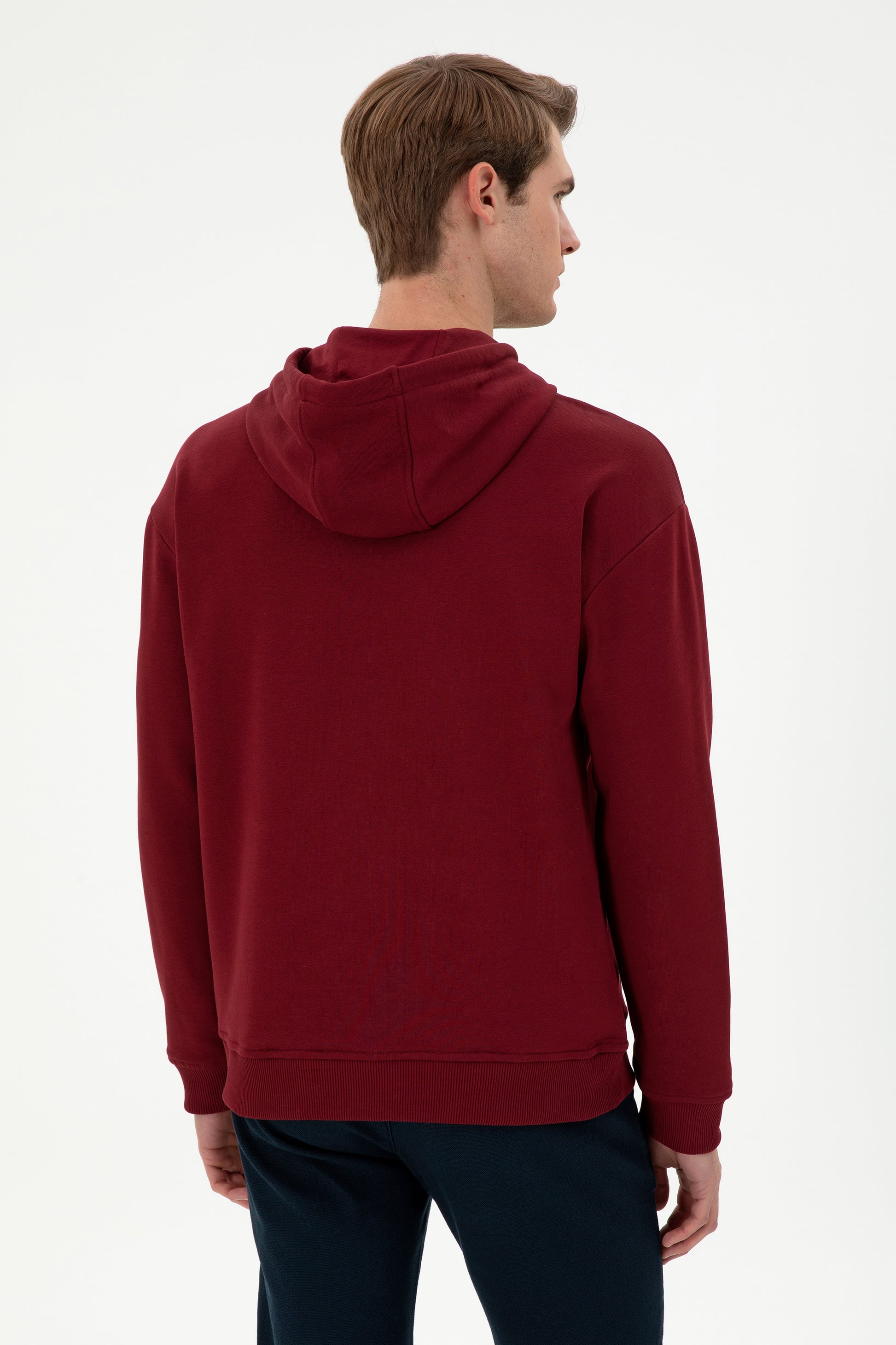 Men's Burgundy Basic Sweatshirt