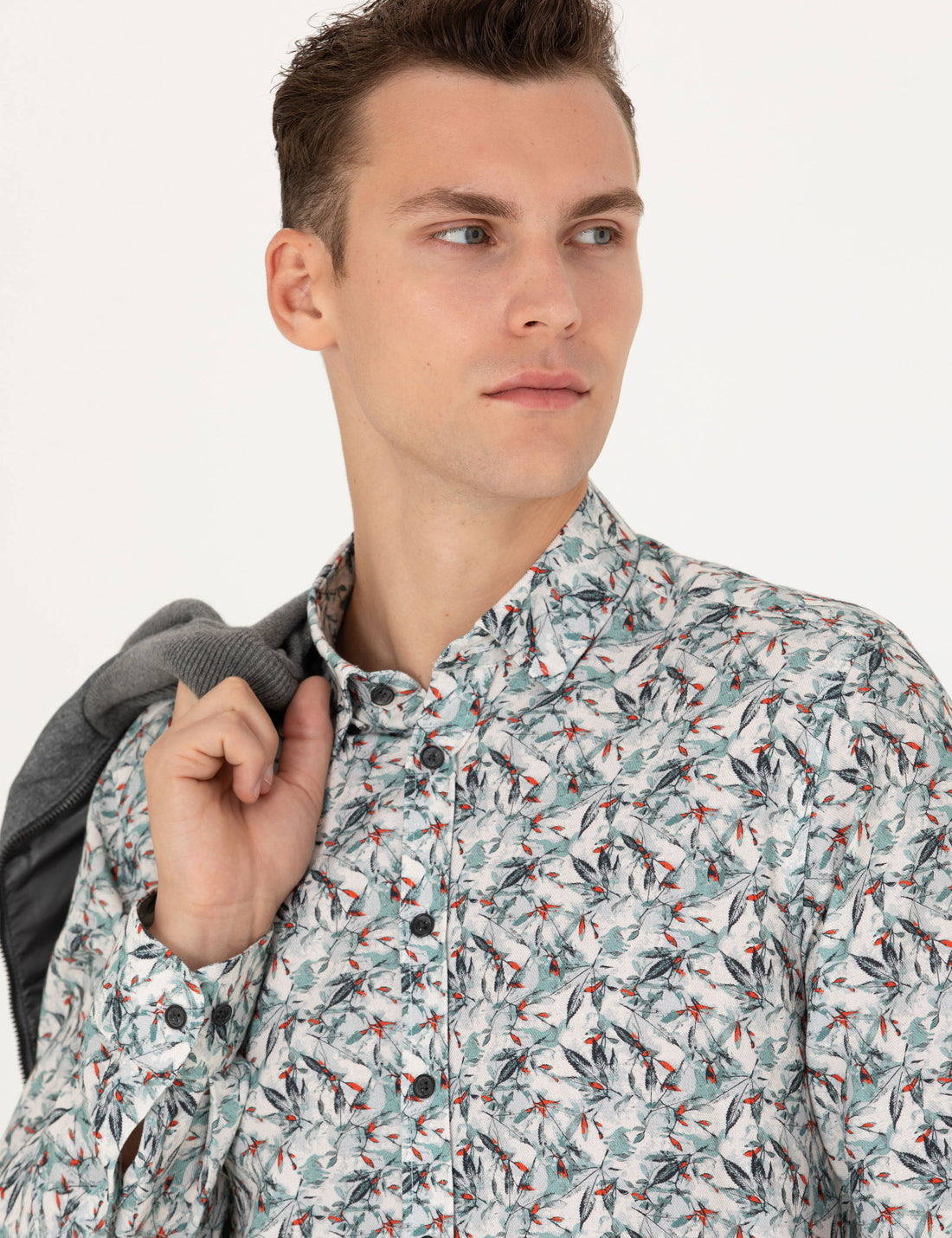 Mint Slim Fit Long Sleeve Shirt