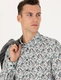 Mint Slim Fit Long Sleeve Shirt