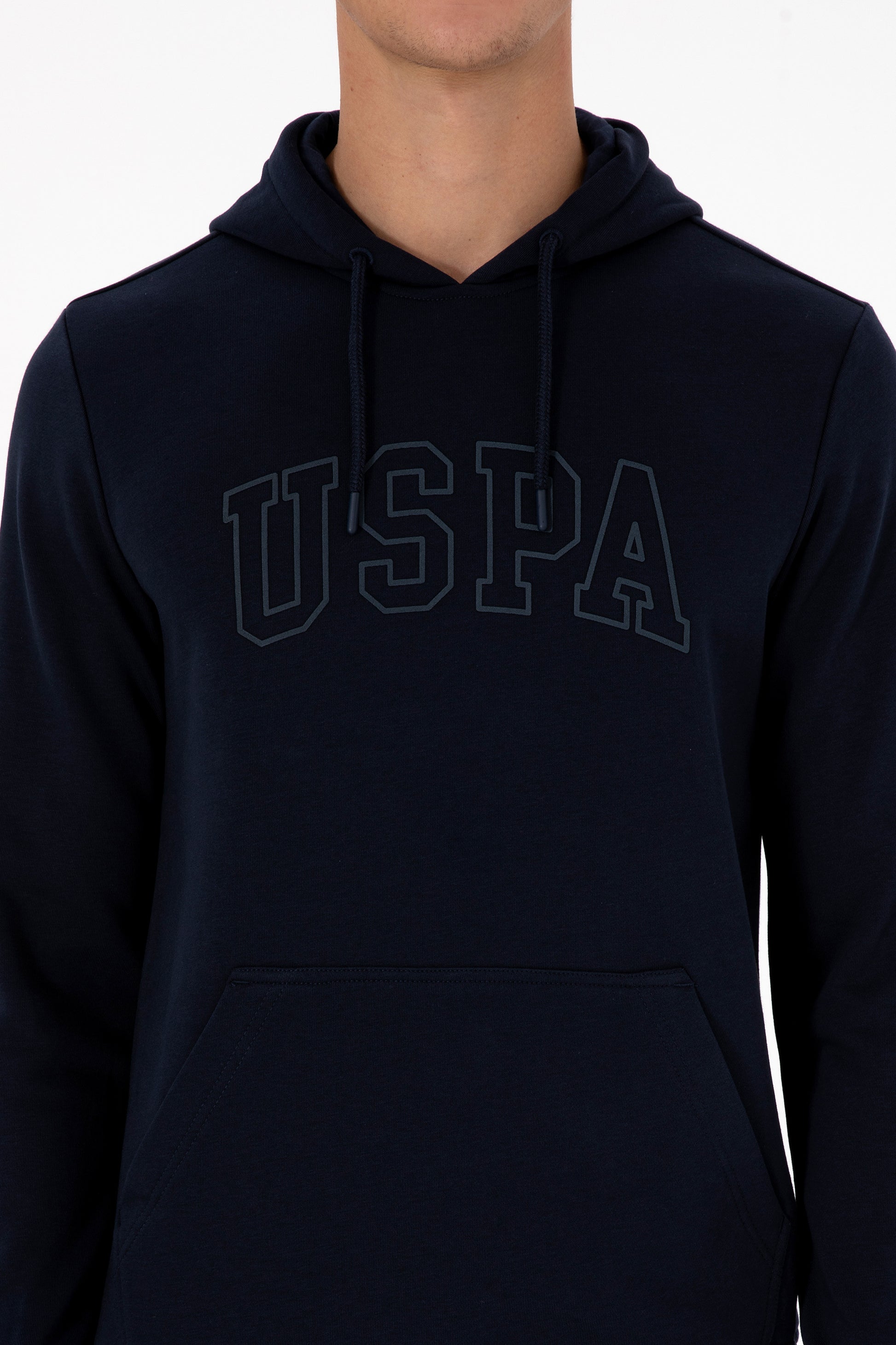 Erkek Regular Fit Kapüşonlu Lacivert Basic Sweatshirt