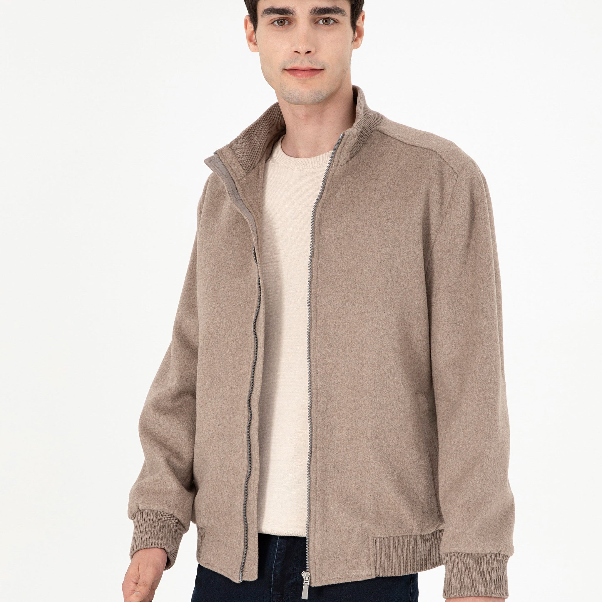 Beige Cashmere Coat