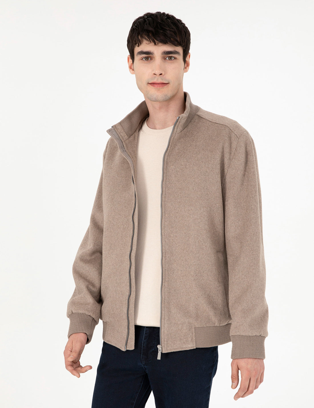 Beige Cashmere Coat