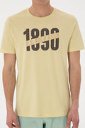 Men's Regular Fit Crew Neck Light Khaki T-Shirt