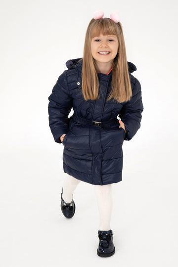 Girl's Navy Blue Coat