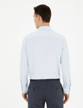 Light Blue Slim Fit Chunky Long Sleeve Shirt
