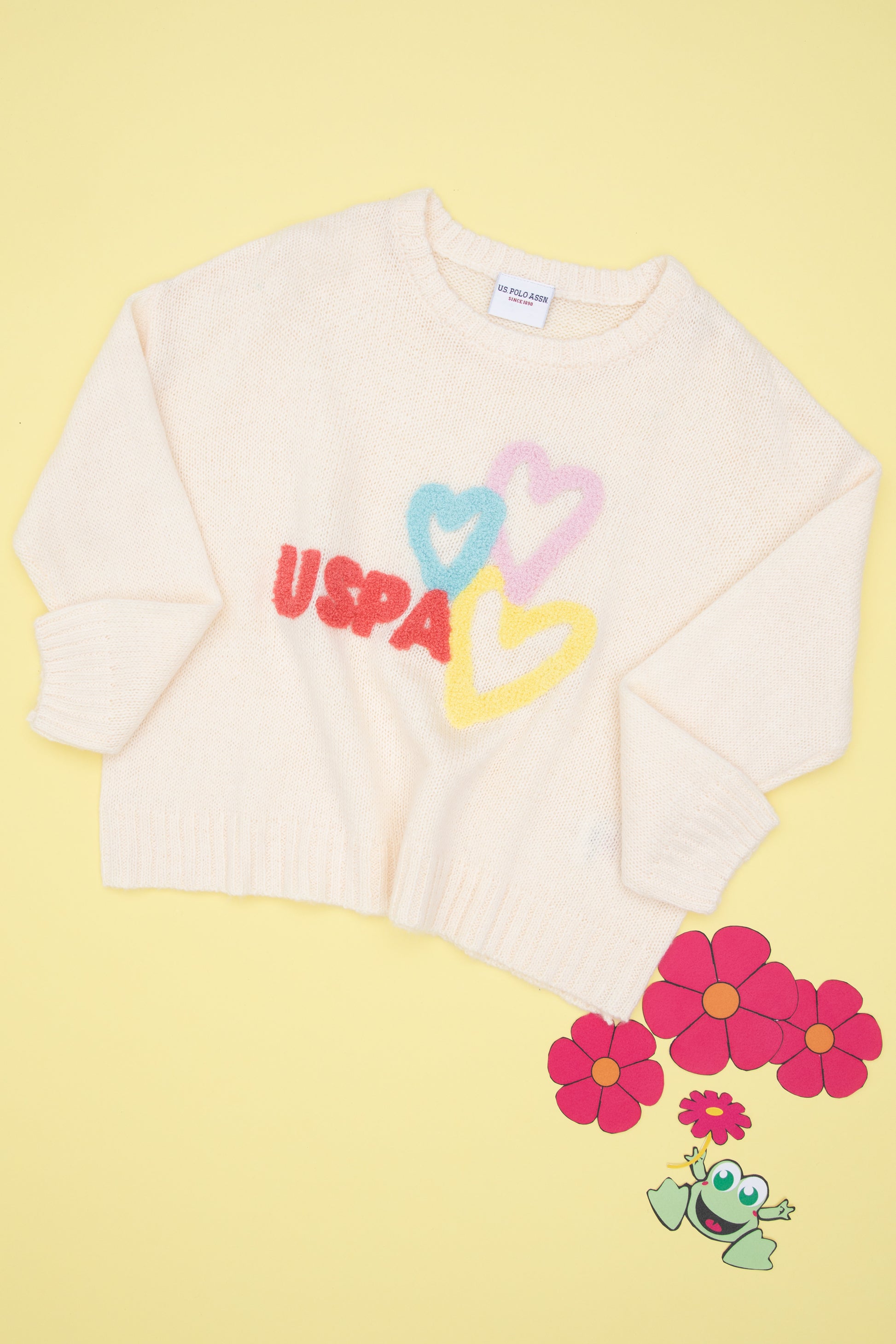 Girl's Cream Sweater