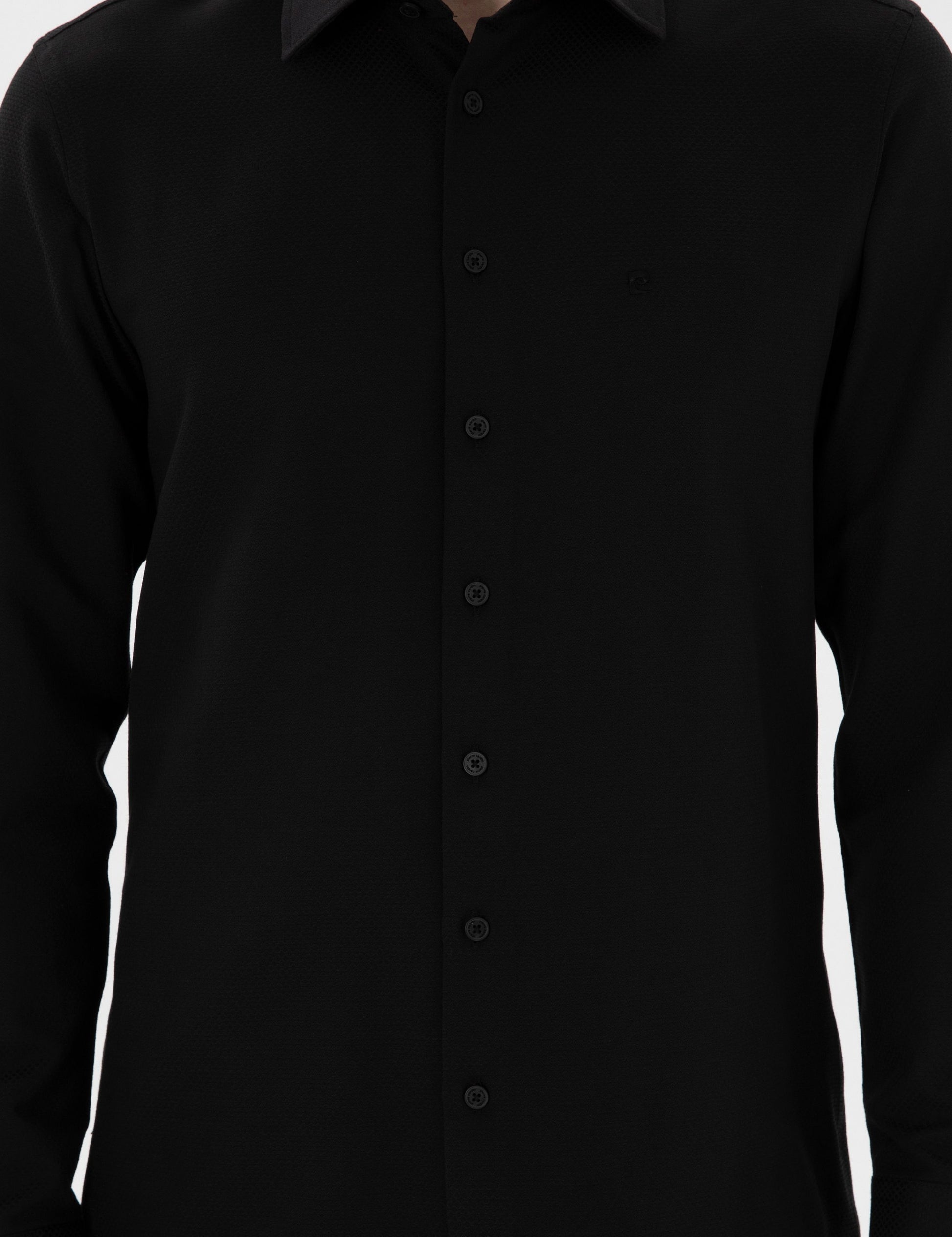 White Italian Collar Ruffle Long Sleeve Shirt