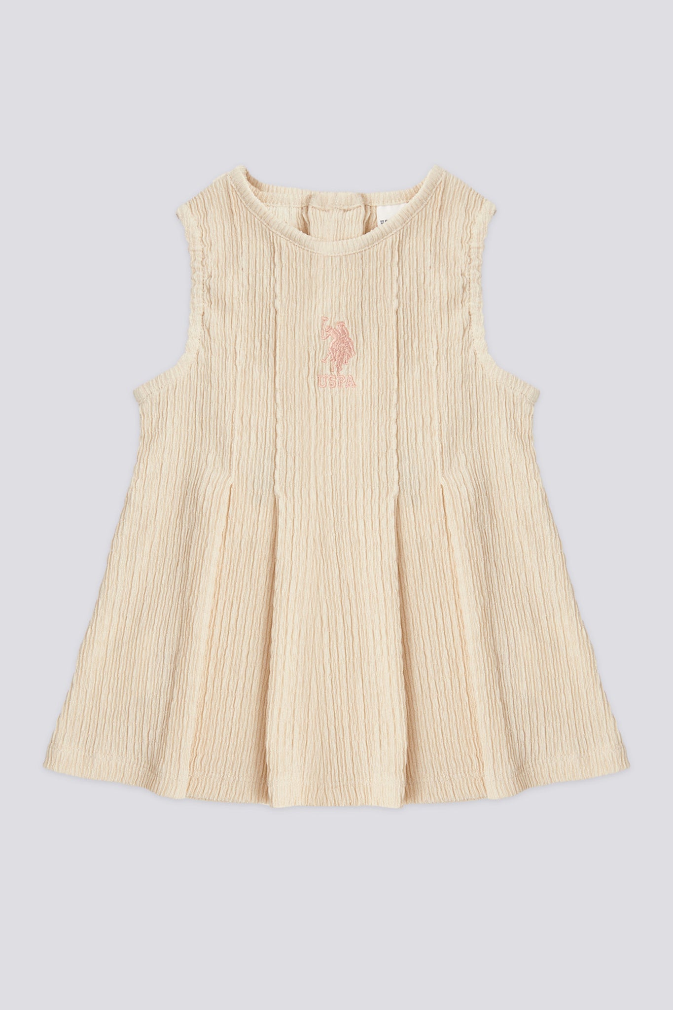 Baby Girl Beige Sleeveless Dress