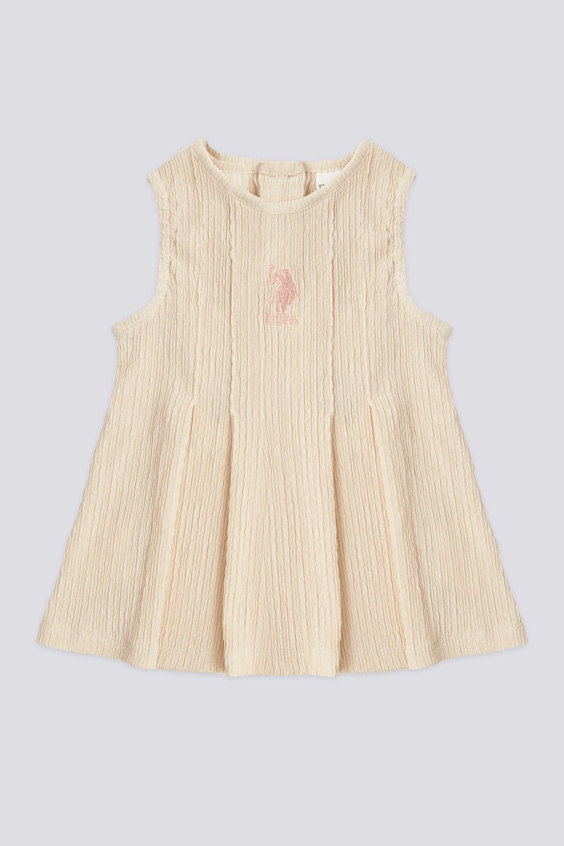 Baby Girl Beige Sleeveless Dress