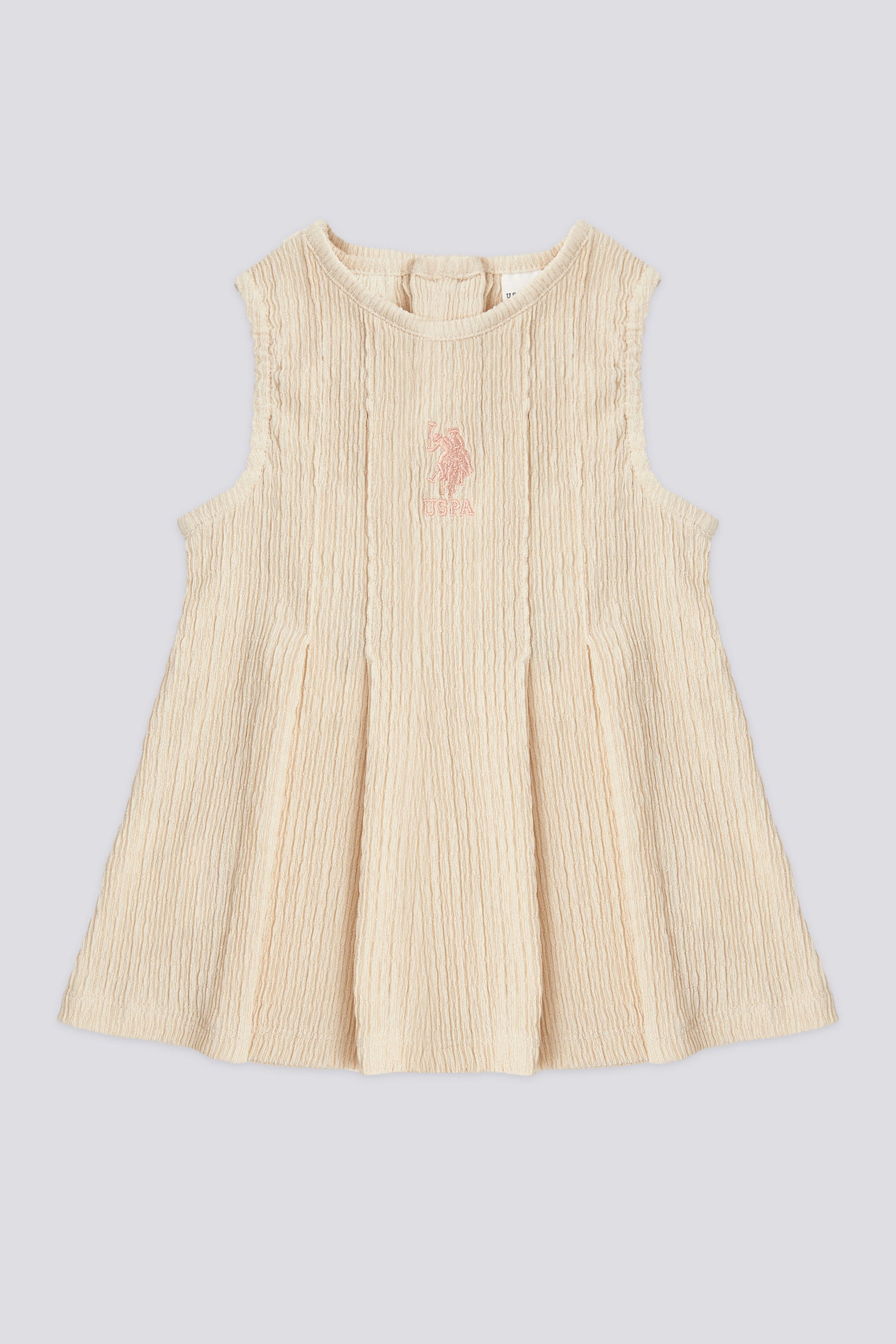 Baby Girl Beige Sleeveless Dress