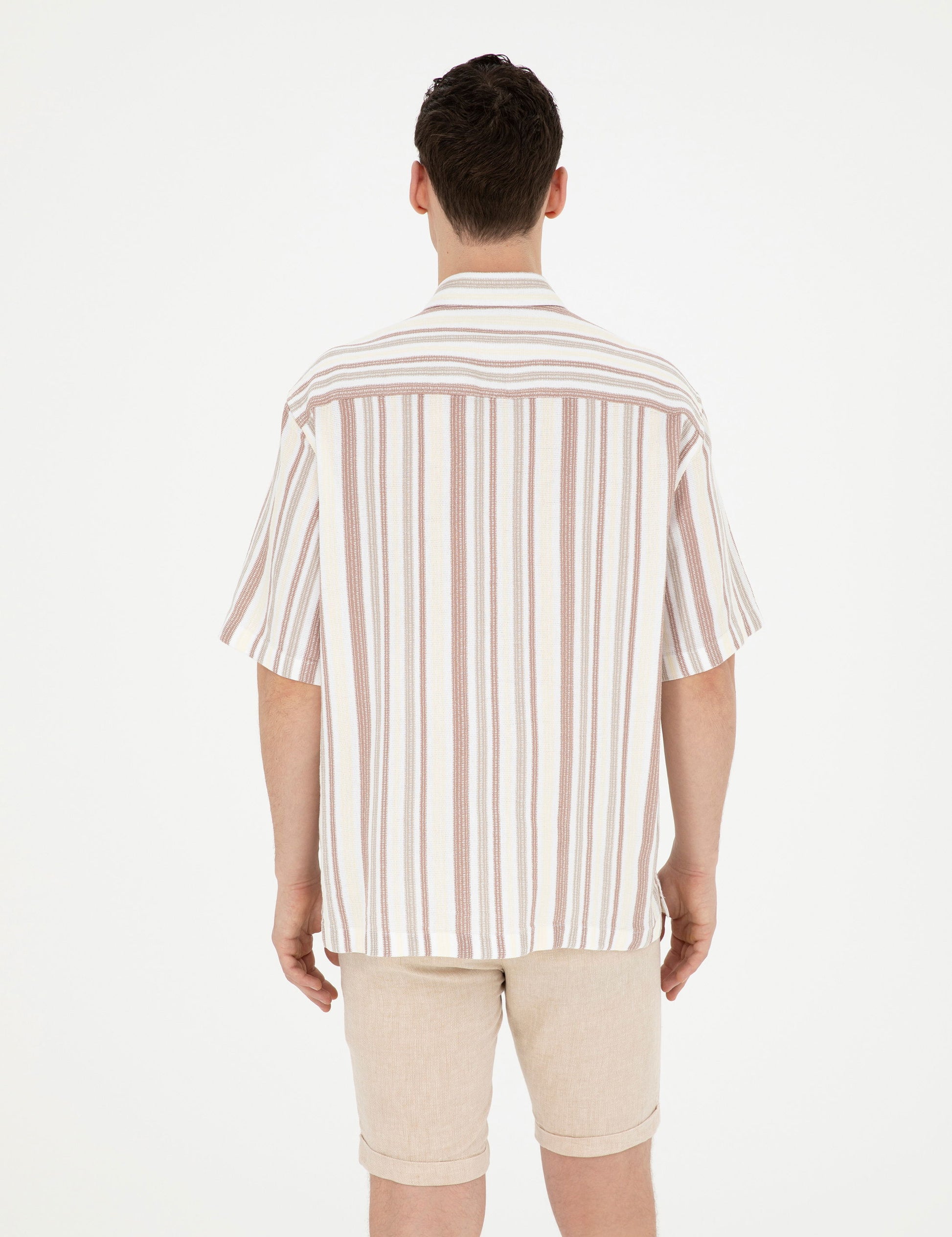 Brown Oversize Short Sleeve Shirt