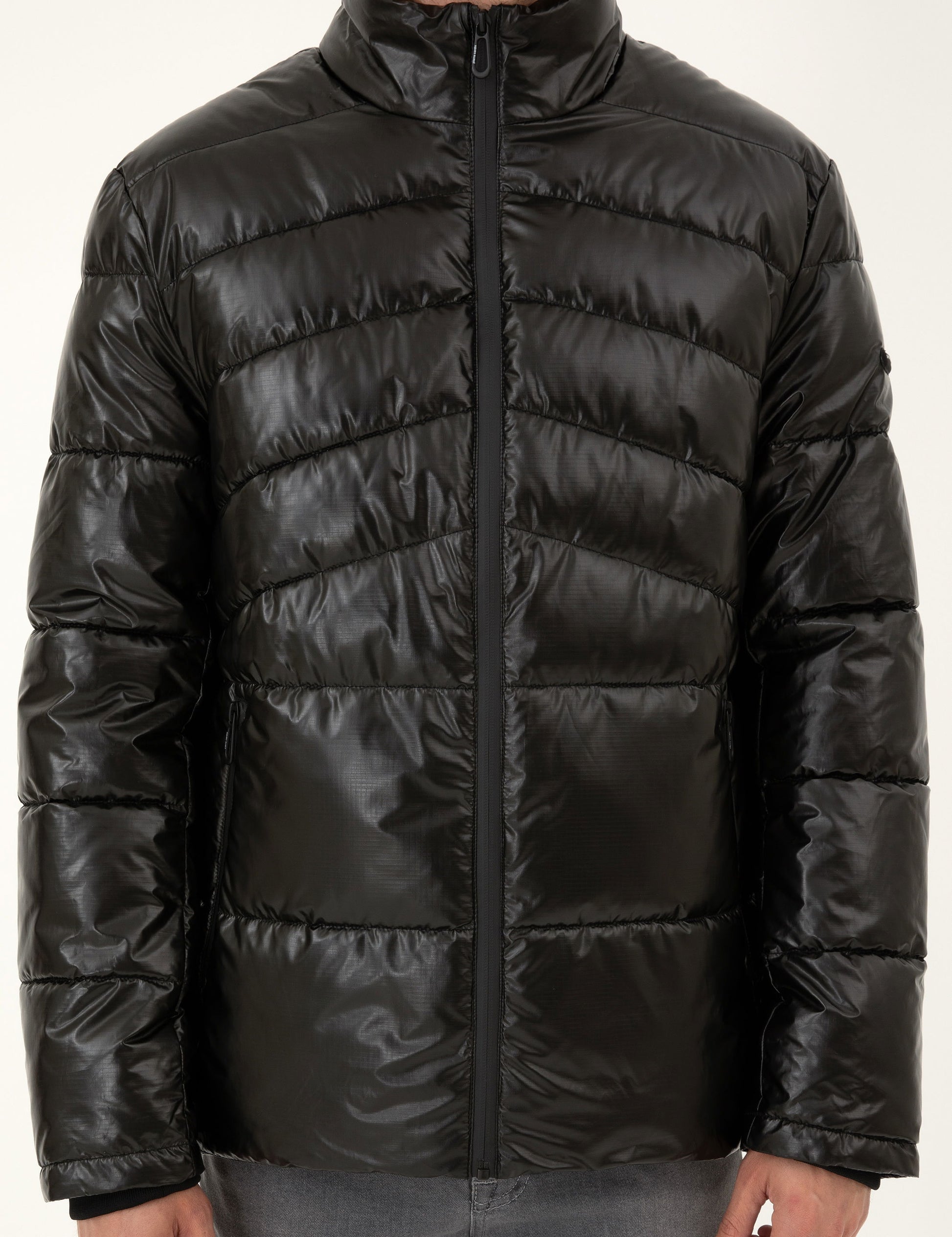 Black Shiny Inflatable Coat