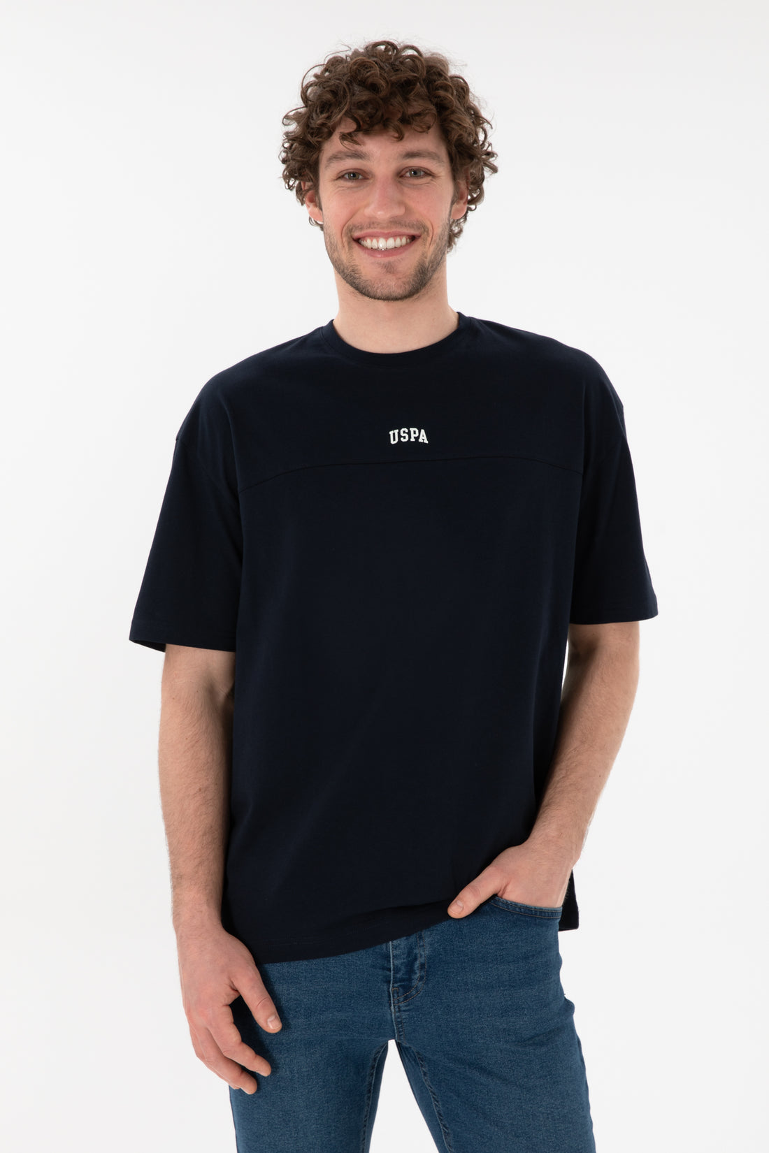 Men's Comfort Fit Crew Neck Navy T-Shirt