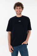 Men's Comfort Fit Crew Neck Navy T-Shirt