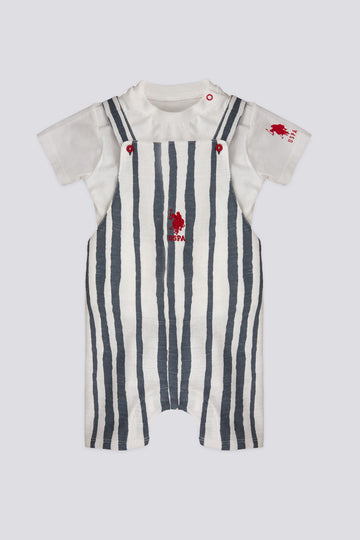 Boy Baby Striped Jumpsuit 2-Piece Set