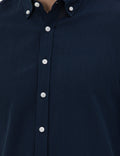Navy Blue Slim Fit Long Sleeve Shirt