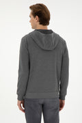 Men's Anthracite Melange Knitted Cardigan