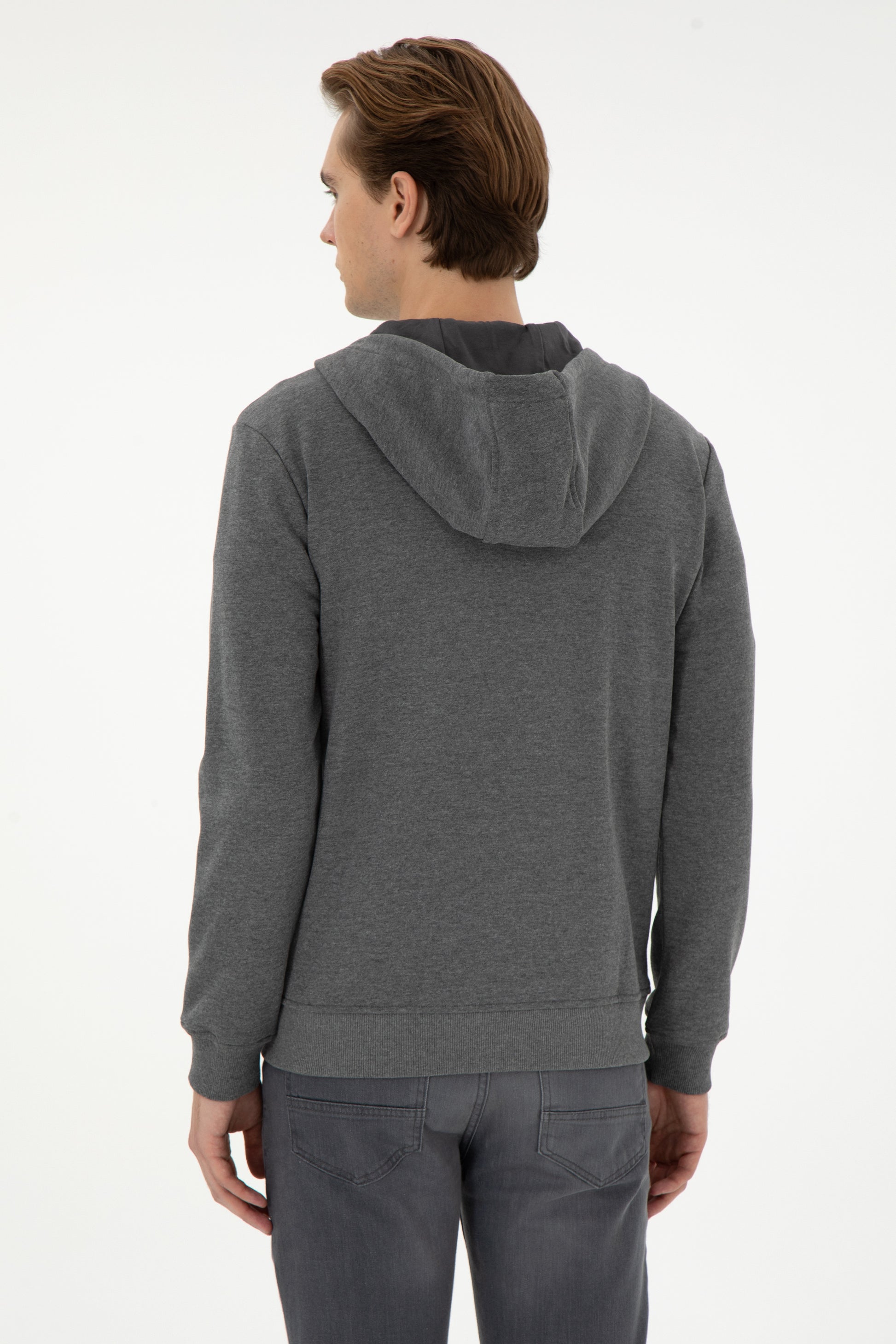Men's Anthracite Melange Knitted Cardigan