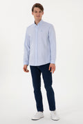 Men's Light Blue Long Sleeve Shirt
