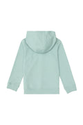 Girls' Water Green Zipper Basic Sweatshirt