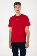 Men's Comfort Fit Crew Neck Red T-Shirt