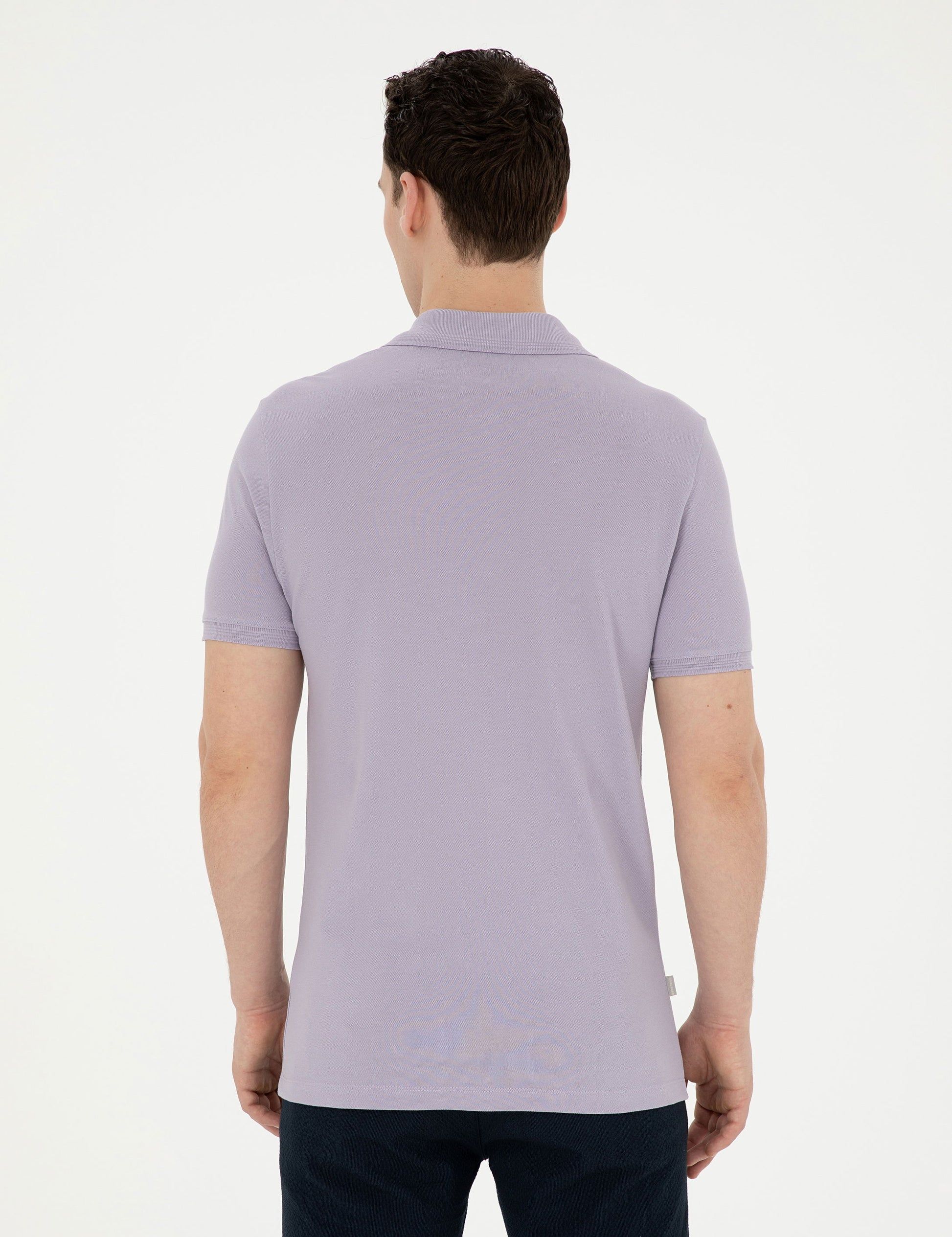 Lilac Slim Fit Basic T-Shirt