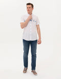 Navy Blue Ex. Slim Fit Short Sleeve Shirt