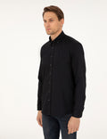 Black Regular Fit Long Sleeve Shirt
