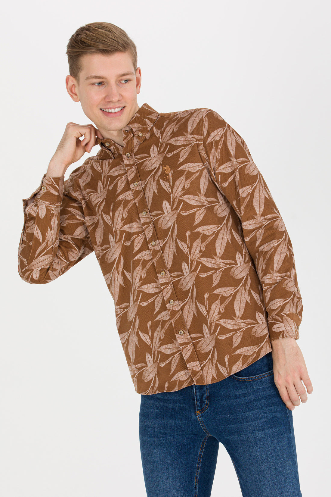 Men's Camel Long Sleeve Shirt