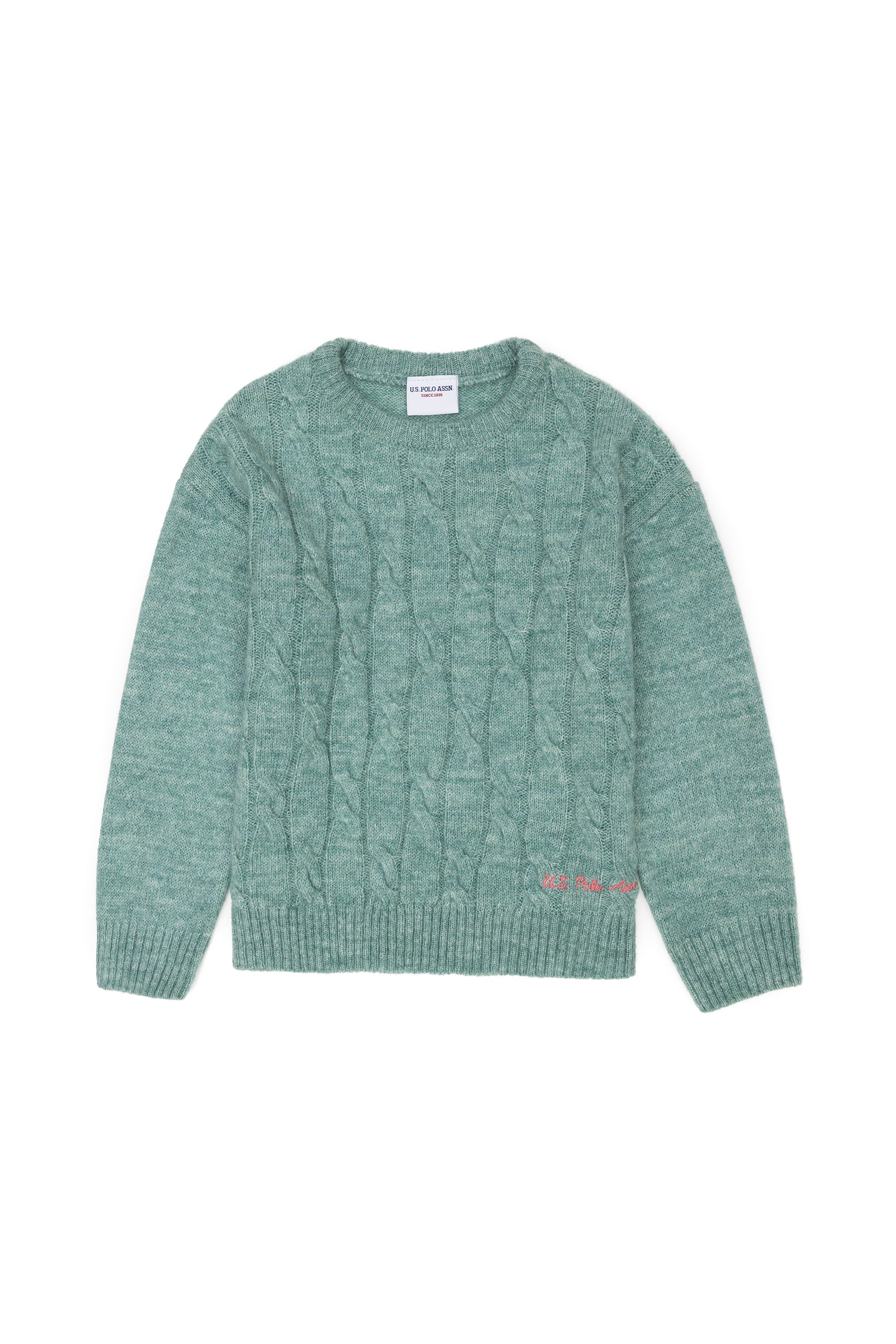 Girls' Mint Melange Sweater
