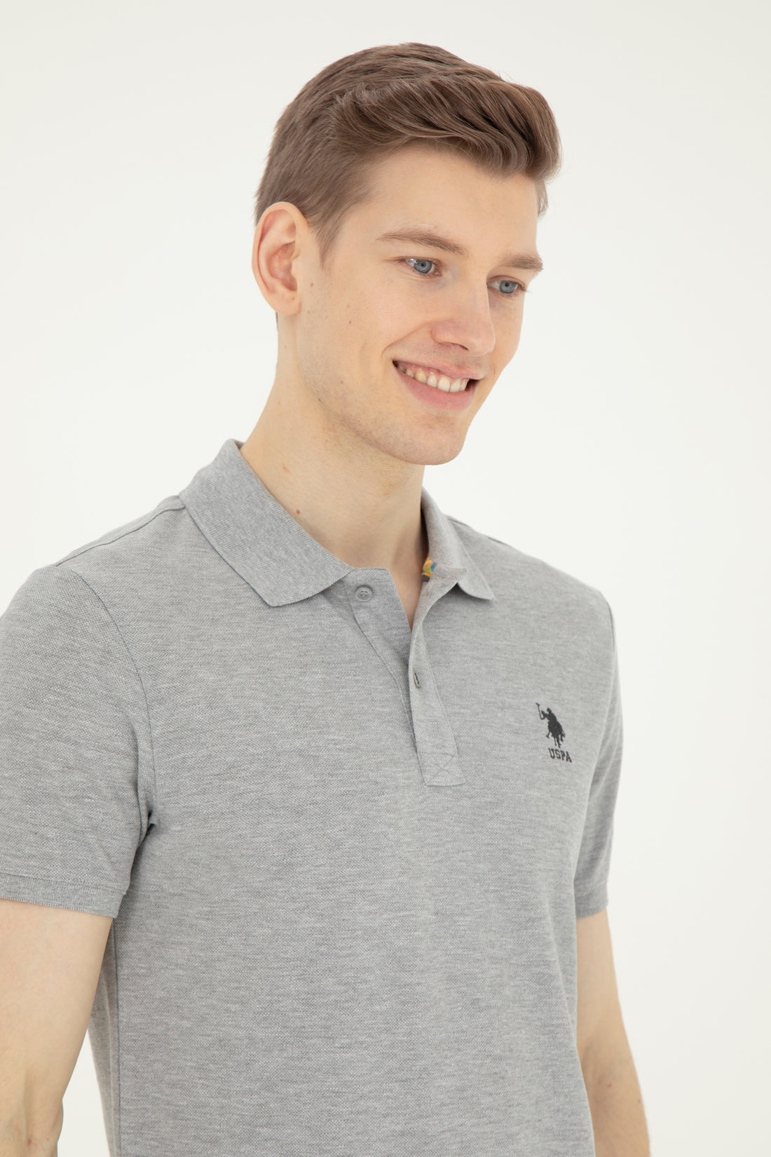 Men's Grey Melange Basic T-Shirt