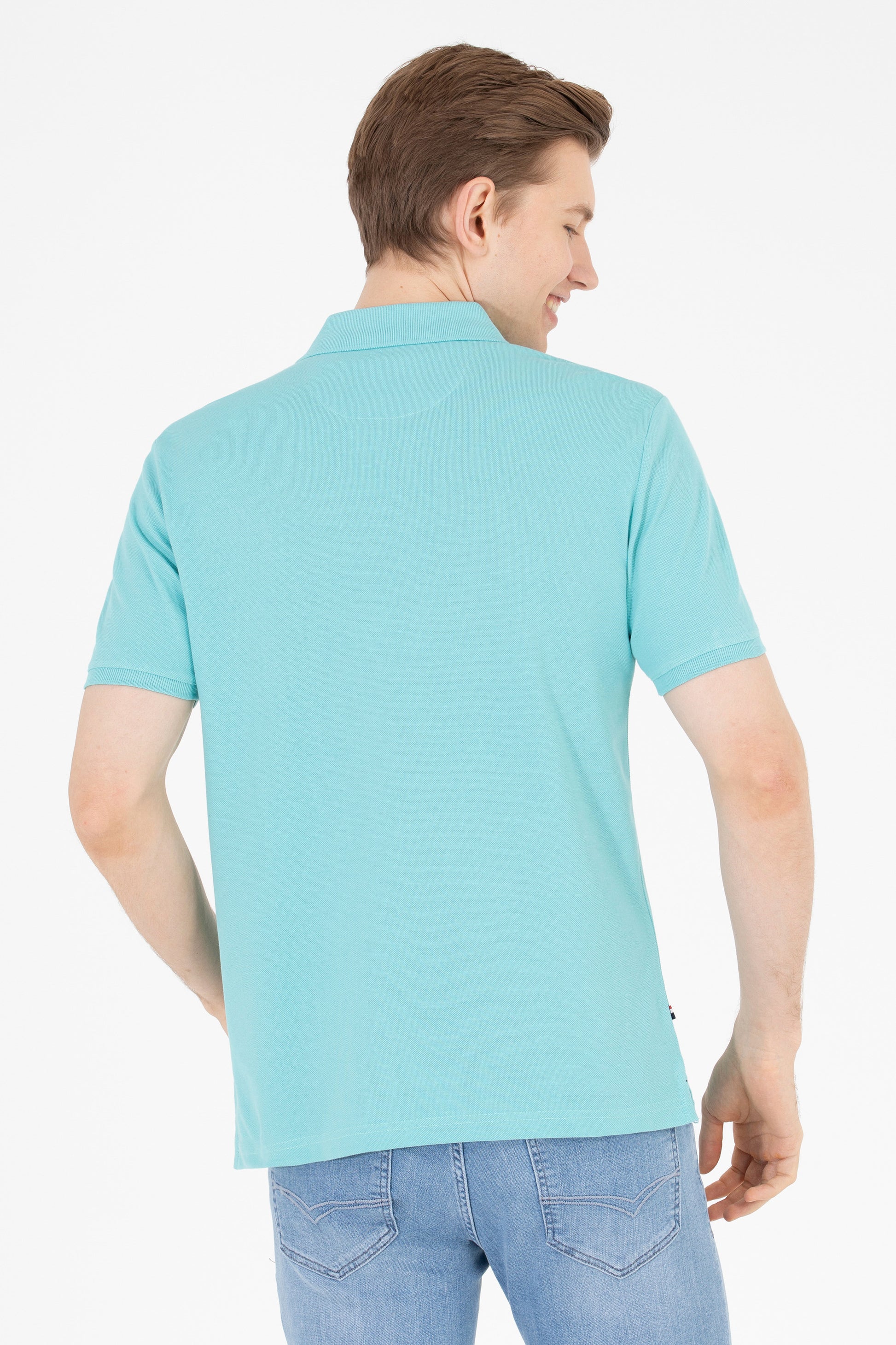 Men's Mint Basic Polo Neck T-Shirt