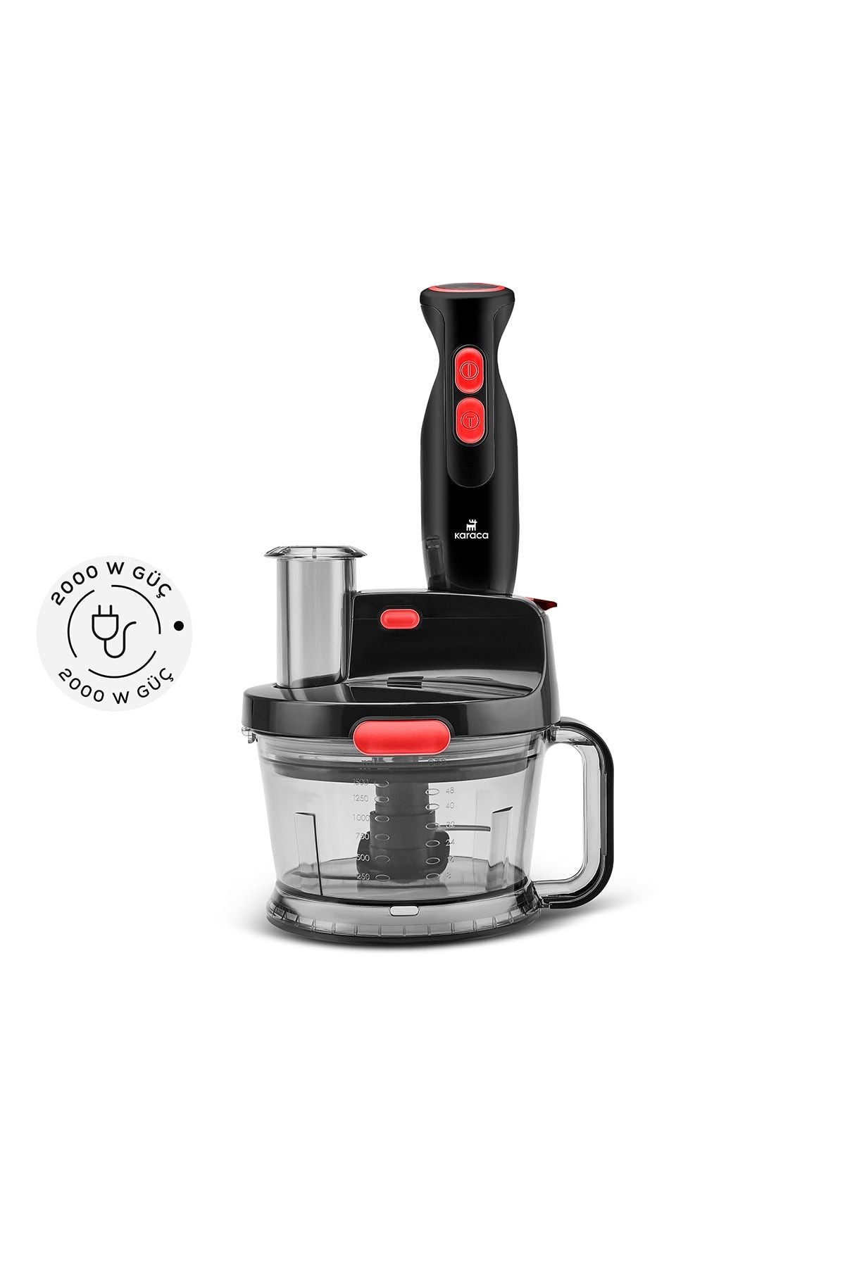 Pro-Multimax Food Processor Black Red 2000 W