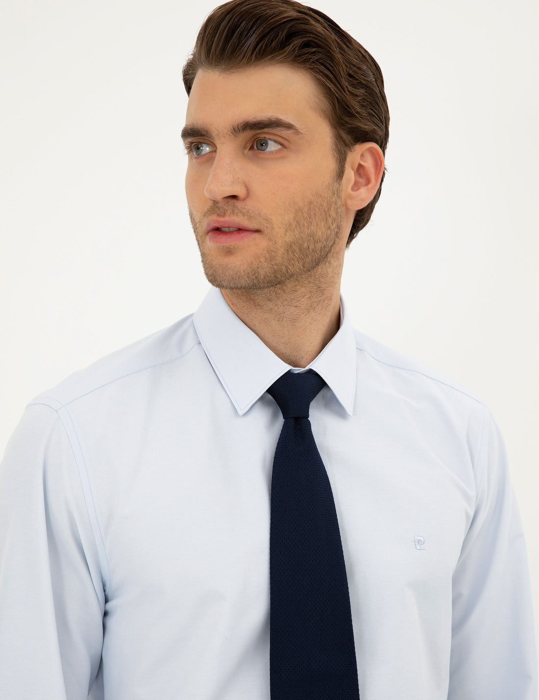 Light Blue Regular Fit Long Sleeve Basic Shirt