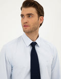Light Blue Regular Fit Long Sleeve Basic Shirt