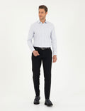Navy Blue Slim Fit Long Sleeve Shirt