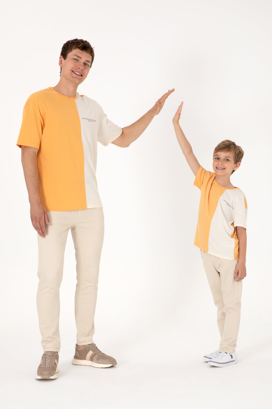 Men's Comfort Fit Crew Neck Orange T-Shirt