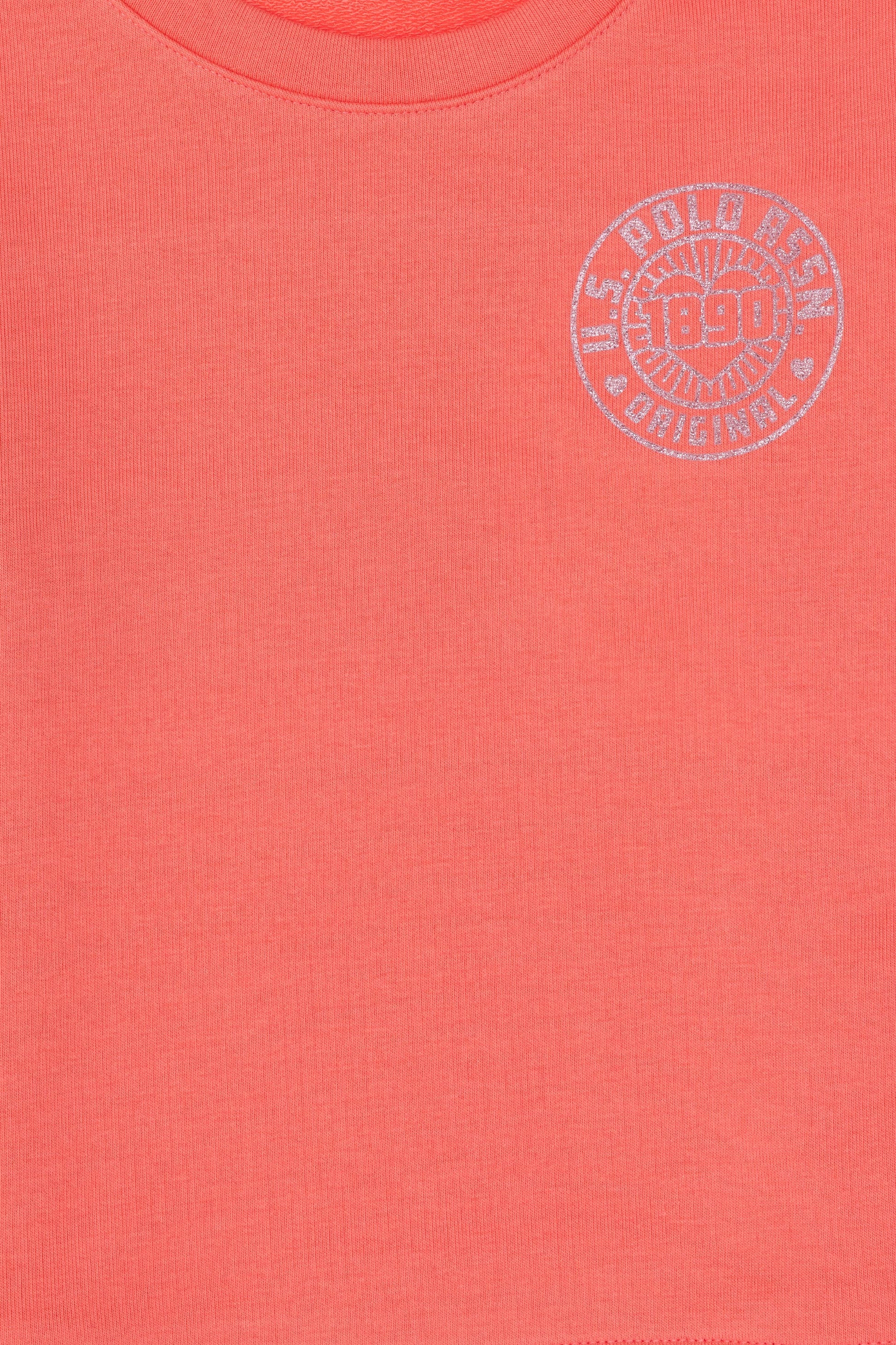 Girls' Pomegranate Flower Crew Neck Basic Sweatshirt