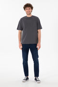 Men's Comfort Fit Crew Neck Anthracite T-Shirt